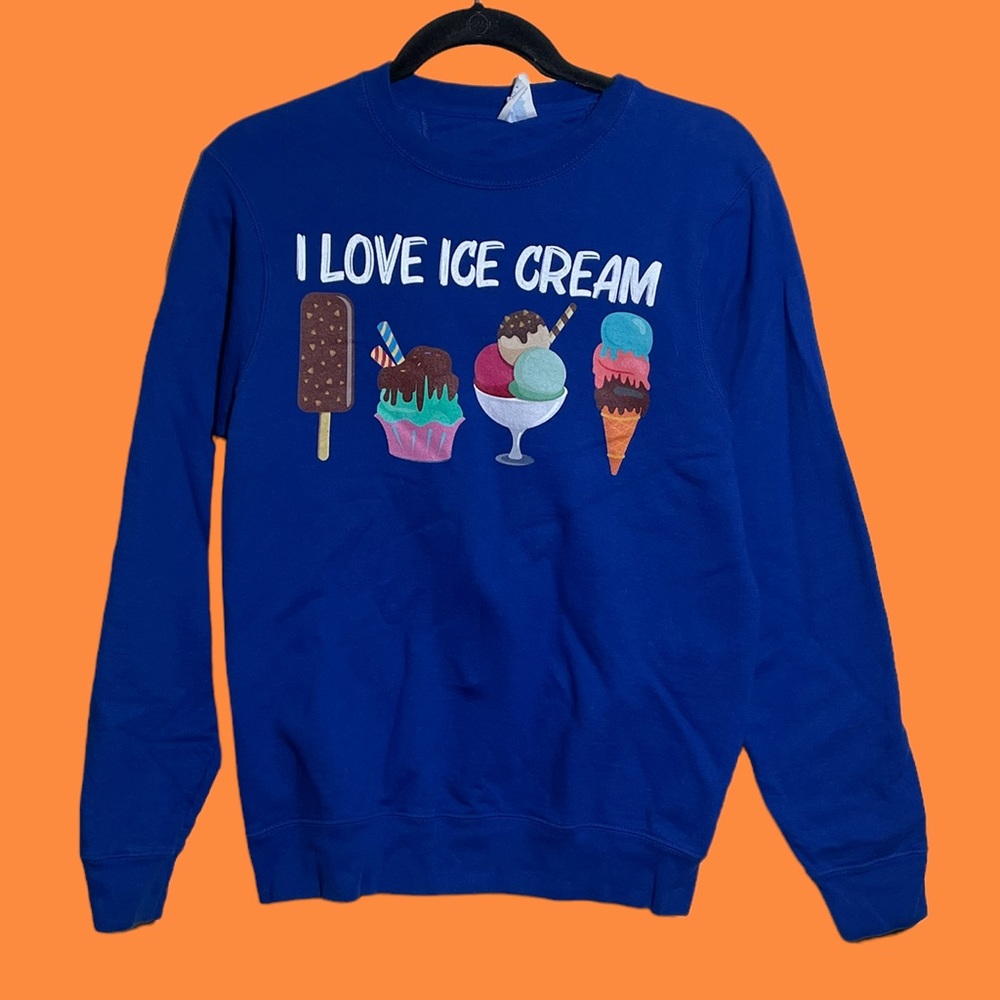 Unique “I Love Ice Cream” Pullover Crewneck